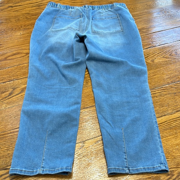 Matilda Jane Keystone tapered pull on jeans. Lightwash, elastic. Size Large. - Picture 6 of 12